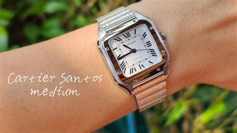 cartier santos on wrist